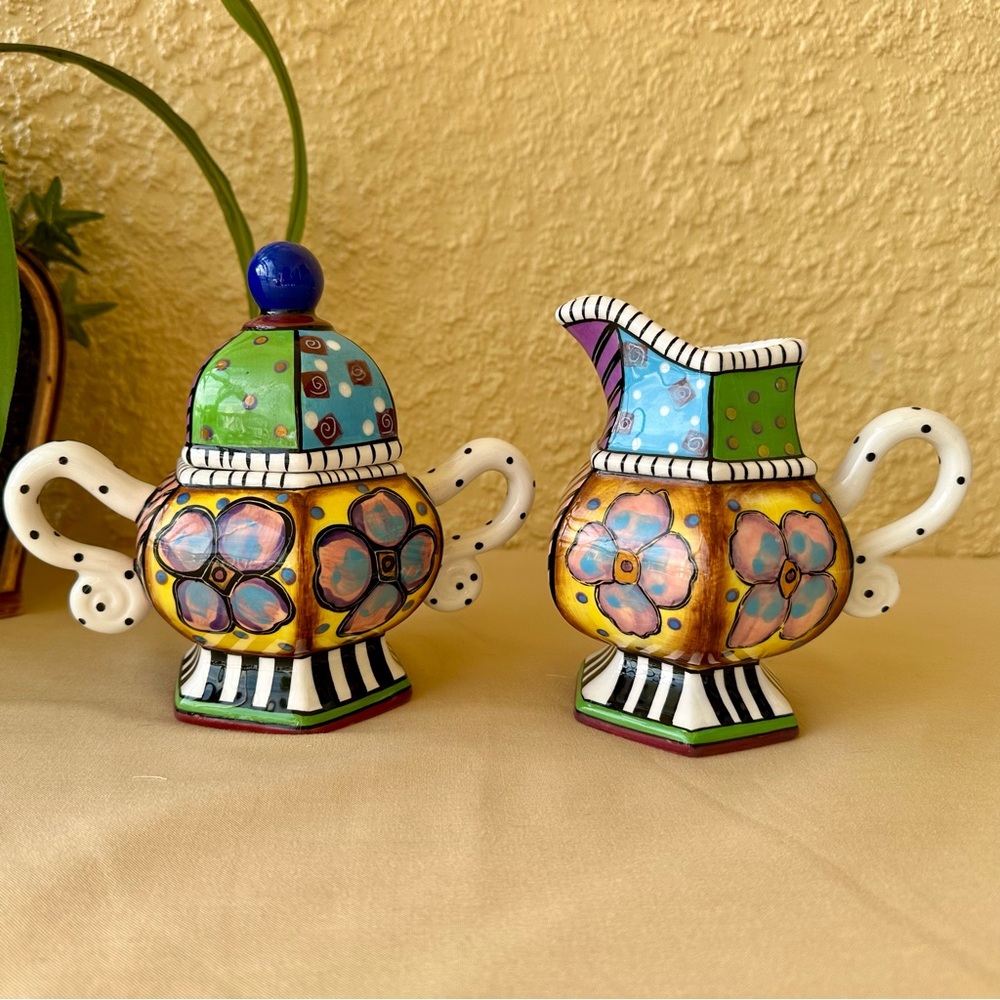 Charma Designs sugar bowl and creamer set